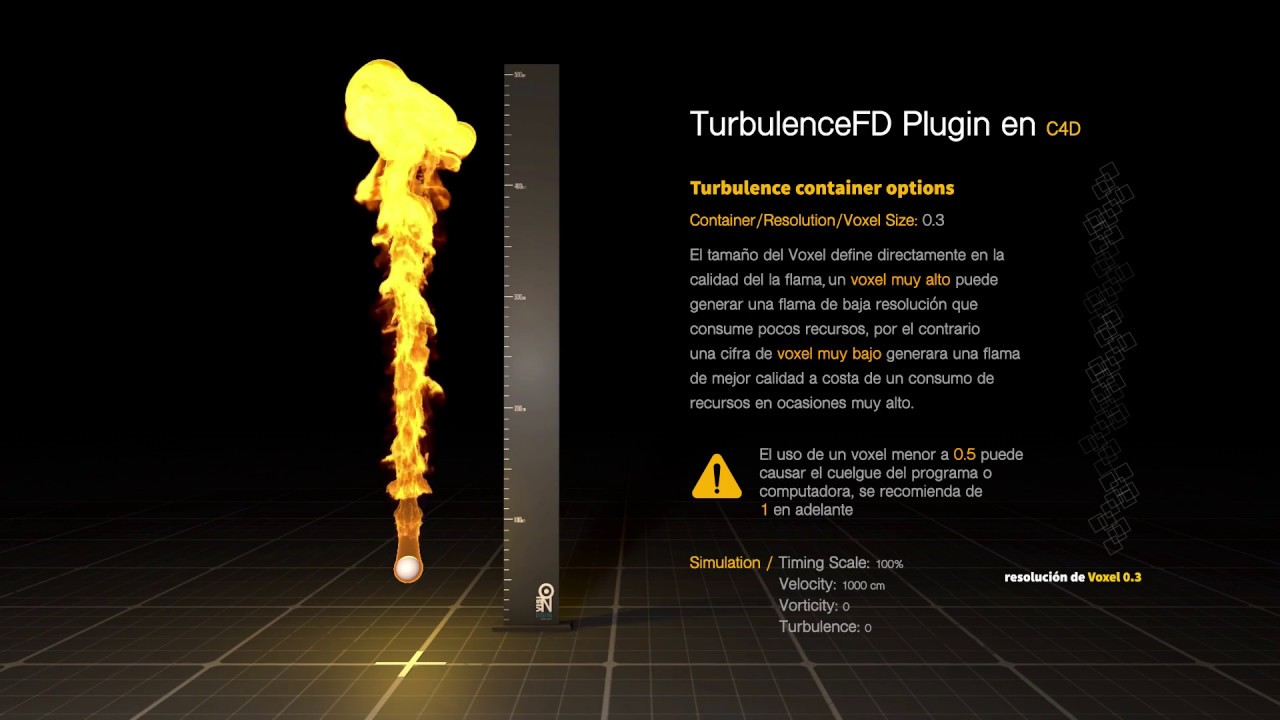 Turbulence FD Cinema 4d tutorial fuego basico 1 - YouTube