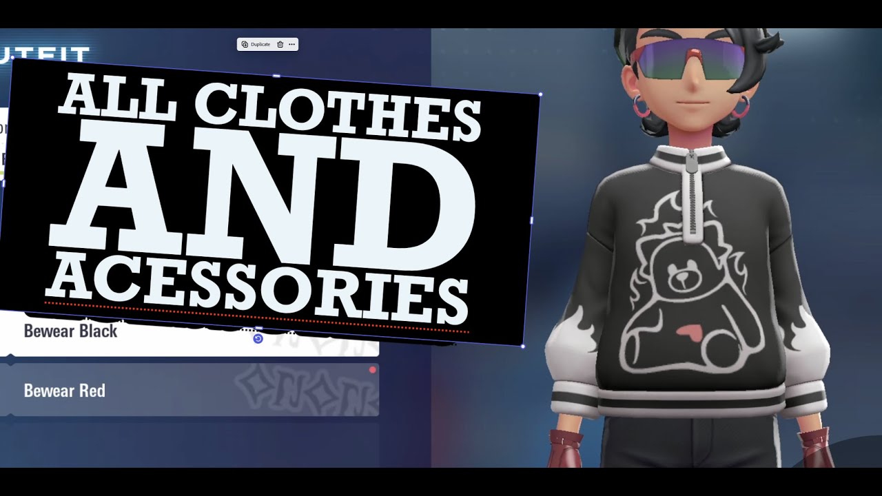 Pokémon Legends Z-A – All Clothing & Accessories Showcase | Outfits, Styles [ Male & Female ]