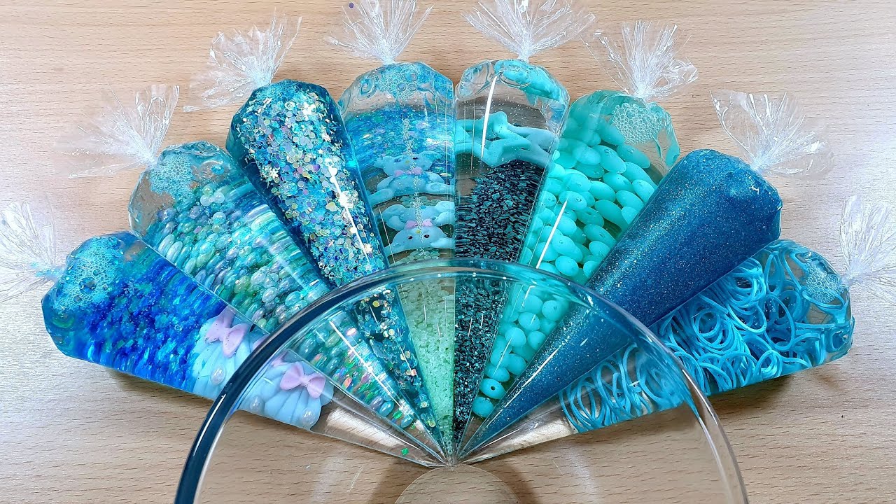 Making TEAL Slime With Piping Bags | Relaxing Satisfying Teal Slime ASMR