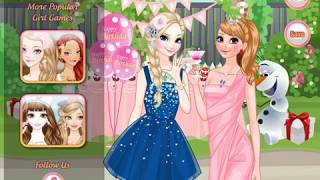 เกมส์แต่งตัววันเกิดเจ้าหญิงหิมะ Frozen Sisters Birthday Party screenshot 4
