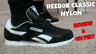 reebok classic nylon on feet