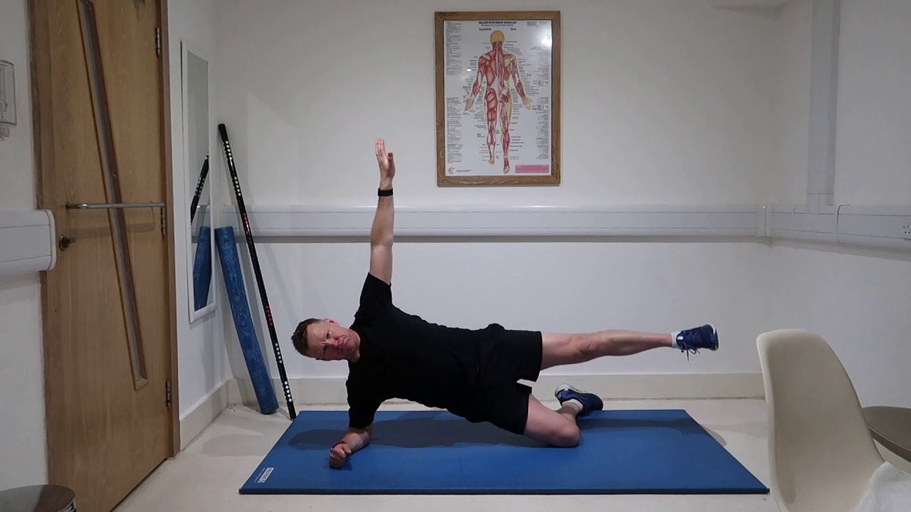 Kneeling Side Plank with Top Leg Lift - YouTube