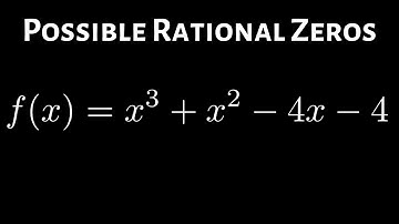 Find the Possible Rational Zeros of a Polynomial of Degree 3