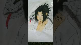 Sasuke Uchiha 😍😍 drawing realistic portrait art #viral shorts #trending shorts #video ##