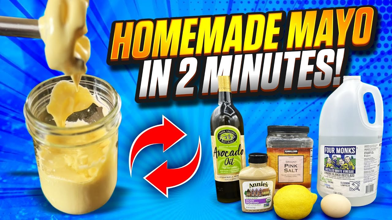 MAKE FRESH HOMEMADE MAYO in 2 MINUTES for $5! (Mayonnaise)