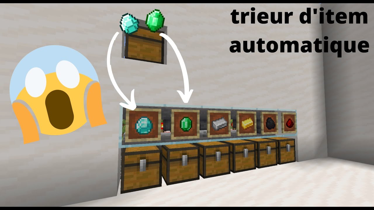 Comment faire un trieur automatique dans minecraft? tuto - YouTube