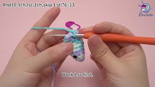 5 Crochet Betta Fish Head Rnds 911