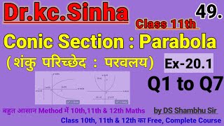 Class 11/Parabola/conic Section Parabola/KC sinha book/ Ex-20.1 (Lecture 49)
