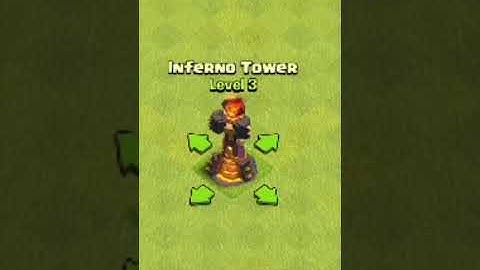 Every level inferno tower।। one to max।।clash of clans।।#short
