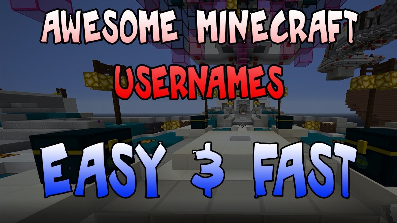 How to get Awesome Minecraft Usernames YouTube