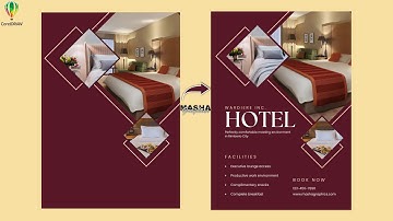 How to Create A Hotel Promotion Flyer Design | CorelDRAW Tutorial | Flyer Template For Beginners