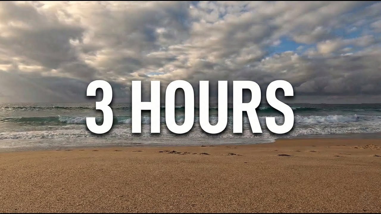 3 Hours of Calm Ocean Waves for Sleep & Study | Blue Ocean Sounds