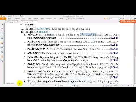 Video [HUTECH] Module 1 - Excel nâng cao - Đề số 15 - Câu... - youtube