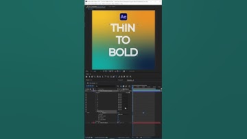 Thin to Bold Text Effect - Adobe After Effects - #aftereffects #motiondesign #motiongraphics #shorts