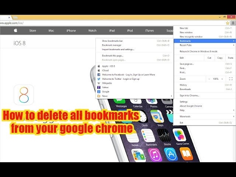 How to delete all bookmarks from your google chrome