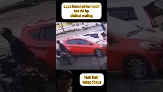 wanita cantik ini tidak sadar telah diikuti maling, tas hilang digondol maling #fyp #viral  #maling