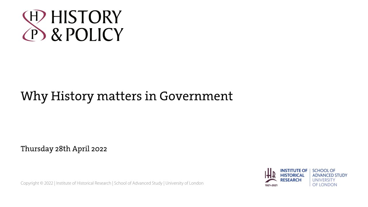 Why History matters in Government