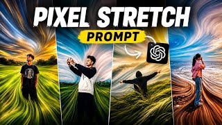 Instagram Viral Pixel Stretch Photo Editing Tutorial 🔥|ai trending photo editing prompt screenshot 5