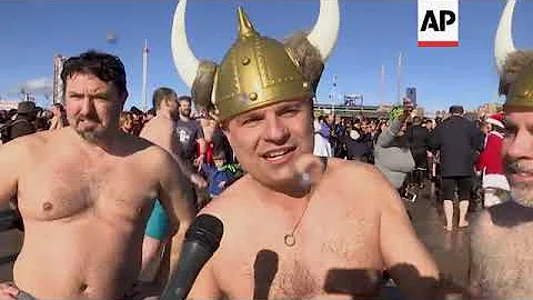 Hundreds at Coney Island Polar Bear plunge