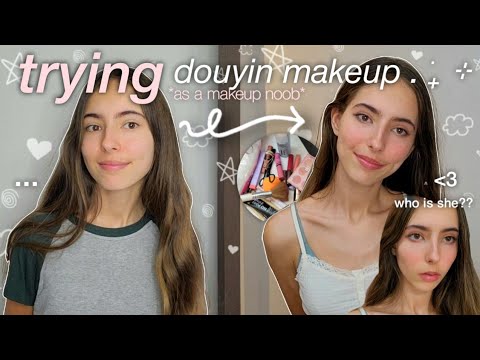 trying douyin makeup