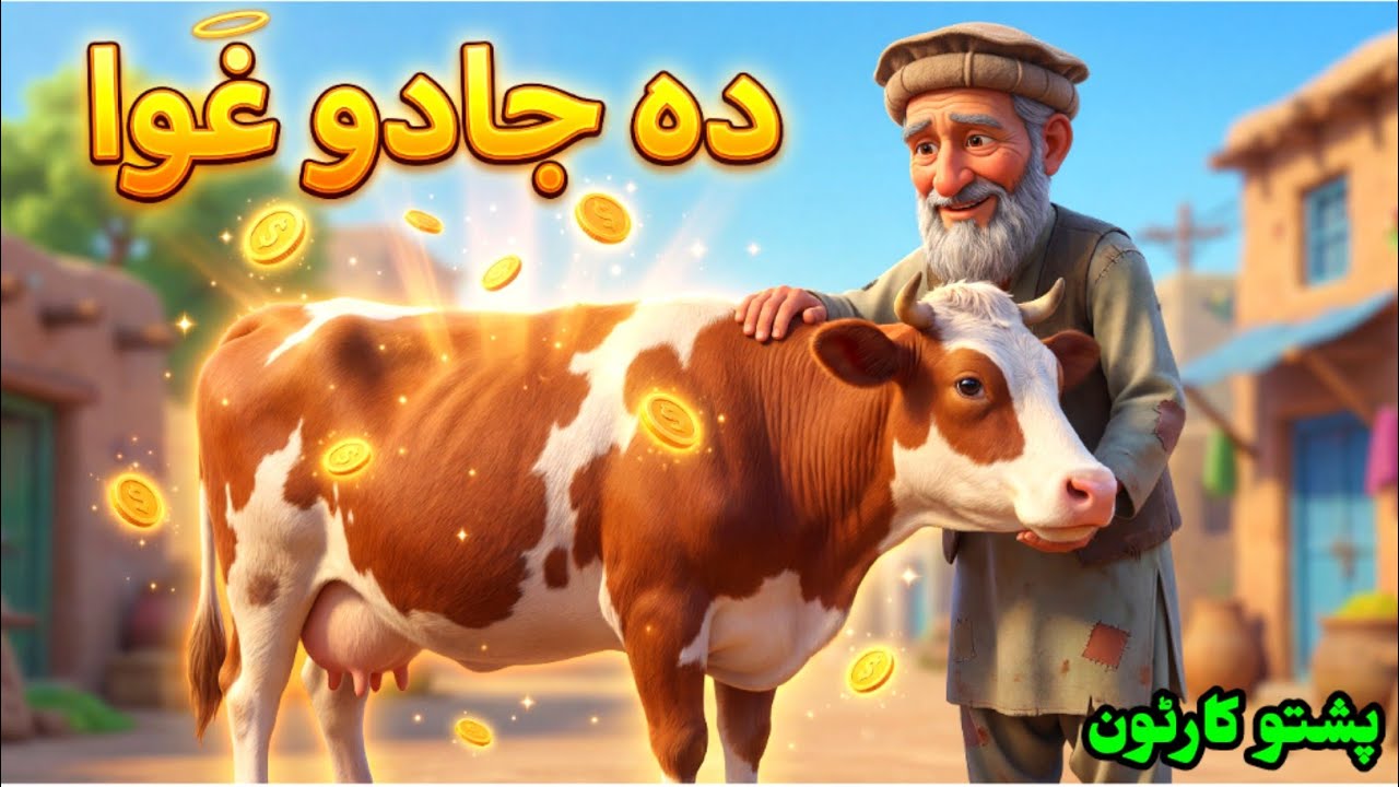 دہ جادو والا غوا 🐮 | A Magical Cow | Pashto cartoon 