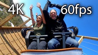 Texas Stingray front seat on-ride reverse ridercam 4K POV @60fps SeaWorld San Antonio