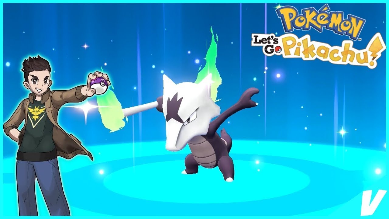 Pokemon Let's Go Shiny Alolan Marowak 6IV-AV Trained