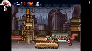 Contra III - The Alien Wars - SNES Games #03 - Hard Mode - Stage 1