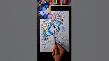 Krishna Drawing 😍 #shorts #krishna #drawing #art