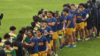 St Bernard's 1st XV vs Mana College 1st XV.