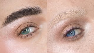 HOW TO : FAKE BLEACHED BROWS IDEAL FOR BUSHY DARK BROWS