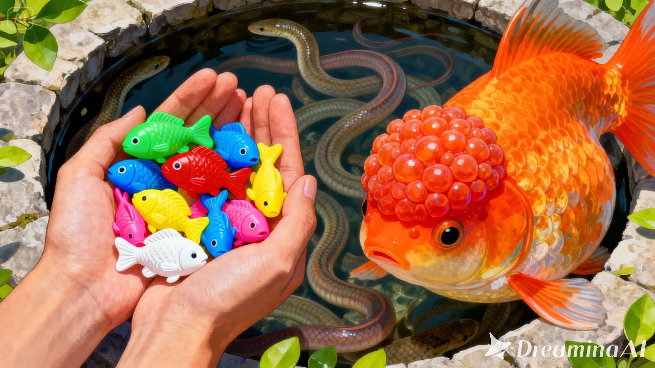 Catching Colorful Aquarium Fish in a Hidden Small Pond | Turtle, Eels, Koi & More
