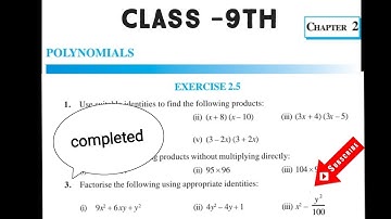 Polynomials - Exercise 2.5(Question no. 3)|Class 9 Maths chapter 2|CBSE 2024-25