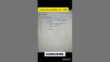 Running sumof1d array | Leetcode problem solving #leetcode #java #shots