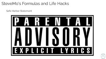 SteveMo: Formulas and Lifehacks for Everyday Salesforce Admins