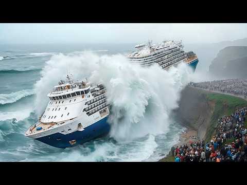 Big Cruise Ships Fails Dangerous Waves In Huge Storm