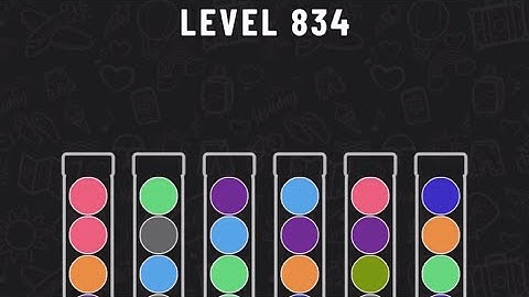 Ball Sort Puzzle Level 834 #ballsortpuzzle #ballsortpuzzlegameplay #puzzlegame #mobilegames