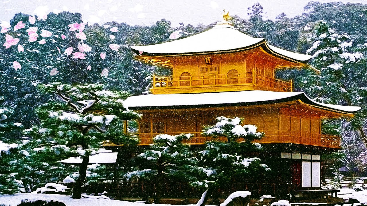 Relaxing Asian Music Winter Sunrise for deep meditation, relaxation ...