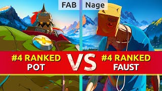GGST ▰ FAB (#4 Ranked Potemkin) vs Nage (#4 Ranked Faust). High Level Gameplay
