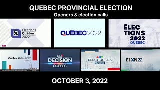 2022 Quebec general election - broadcast TV coverage montage (October 3, 2022)