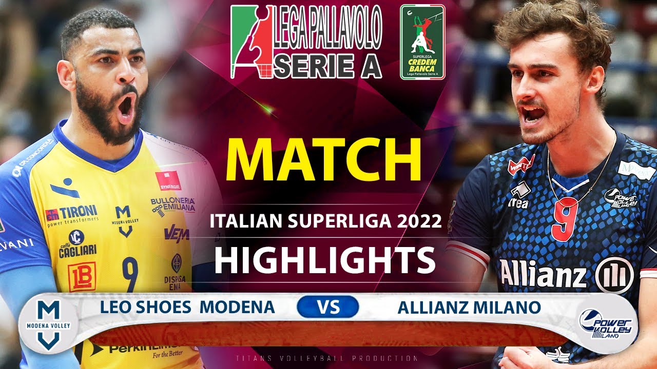 Leo Shoes PerkinElmer Modena vs Allianz Milano - Highlights - Italian  Superliga 2022 - YouTube
