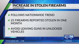 Lexington police offer tips amid rise in nationwide gun theft