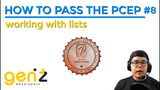How to Pass the PCEP #8 | Working with lists