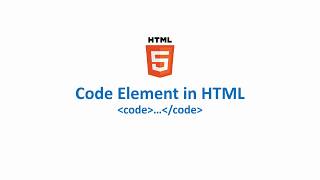 Code Element in HTML