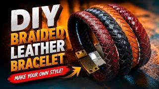 I Turned Simple Leather Strips Into a Stunning Bracelet! | DIY Leather Braiding