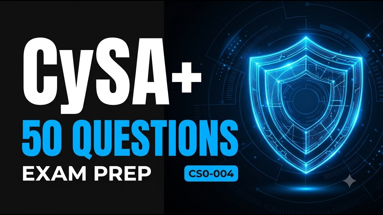 CompTIA Cybersecurity Analyst+ CySA+ (CS0-004) Exam Practice Questions ...