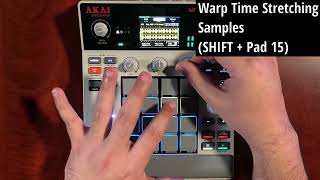Time Stretching Samples & Warp Mode (Shift + Pad 15) MPC Sample