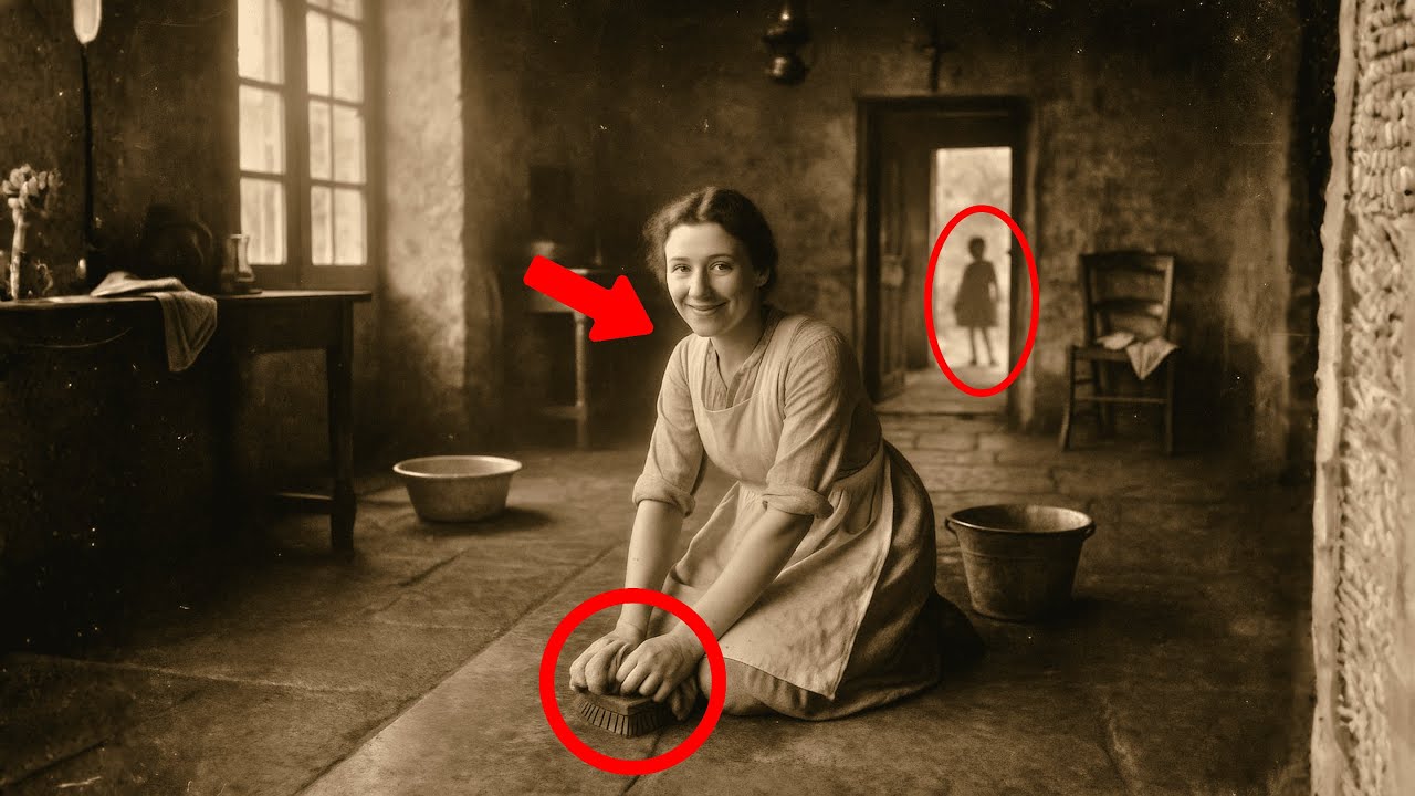 Sur La Photo De 1907, Une Femme Nettoie La Maison De Ses Parents… Et Des Décennies Plus Tard, Sa...