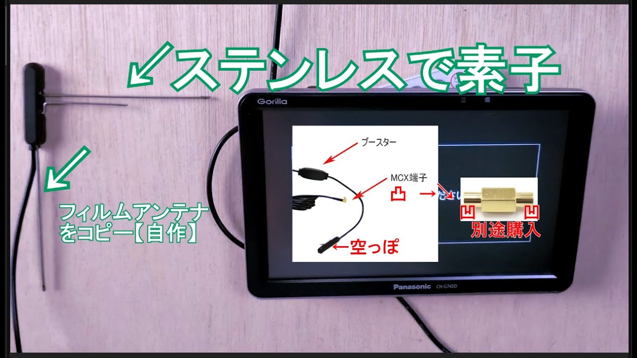 三洋ゴリラ ポータブルナビ NV-JM520DT ナビ/ワンセグ/フィルムアンテナ新品 Amazon.co.jp: NV-JM520DT 対応 ワンセグ 外部アンテナ + GPS 外部