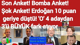 Son Anket ERDOĞAN BÜYÜK FARKLA KAYBEDİYOR 'Seçim anketi'nden öyle veriler çıktı ki 10 PUAN FARK